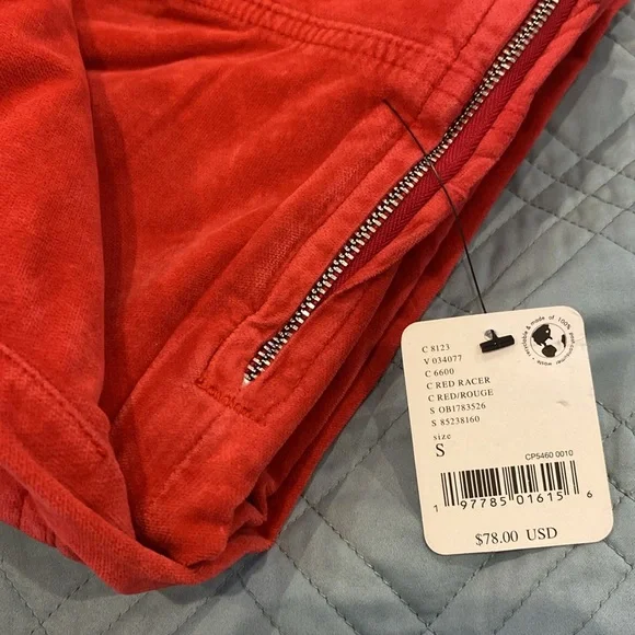 FREE PEOPLE In My Feelings Crop Slim Flare Pants small red - Picture 4 of 5